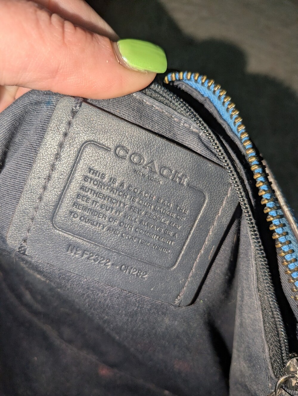 Coach Blue Leather Dome Satchel - Picture 9 of 10